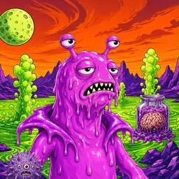 Oozlings #7866, Mutated Slug · Acid Lake