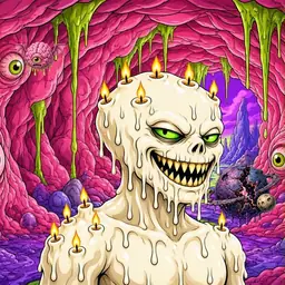 Oozlings #787, Candle Wax · Flesh Cave