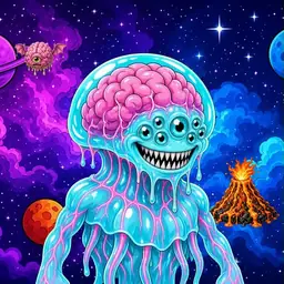 Oozlings #7875, Jellyfish Brain · Void Nebula