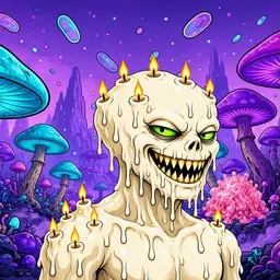 Oozlings #7877, Candle Wax · Fungus Forest