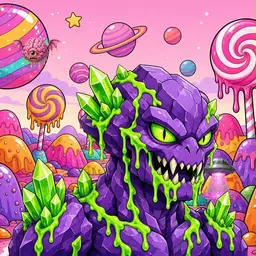 Oozlings #7878, Crystal Rock · Candy Planet