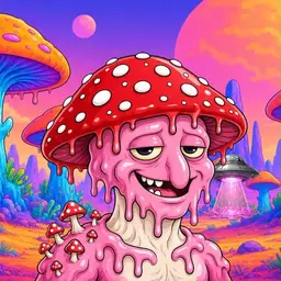 Oozlings #7879, Mushroom Head · Mushroom Desert