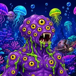 Oozlings #788, Eyeball Cluster · Glow Reef