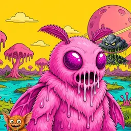 Oozlings #7887, Mutant Moth · Turquoise Swamp