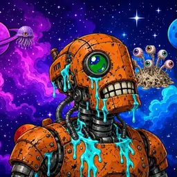 Oozlings #7893, Rusty Robot · Void Nebula