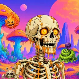 Oozlings #7895, Skull · Mushroom Desert