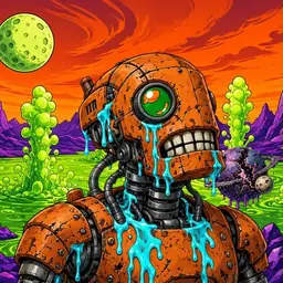 Oozlings #790, Rusty Robot · Acid Lake