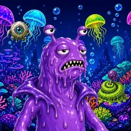 Oozlings #7903, Slug · Glow Reef