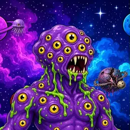 Oozlings #7908, Eyeball Cluster · Void Nebula