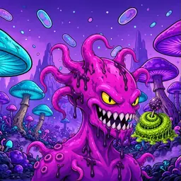 Oozlings #7915, Squid · Fungus Forest
