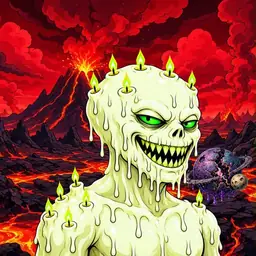Oozlings #7920, Mutated Candle Wax · Lava Fields