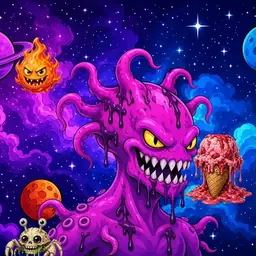 Oozlings #7921, Squid · Void Nebula
