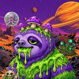 Oozlings #7925, Slime Sloth · Ship Junkyard