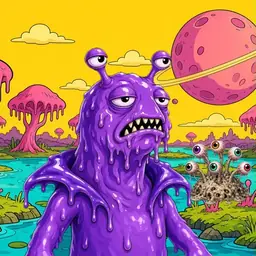 Oozlings #7940, Slug · Turquoise Swamp