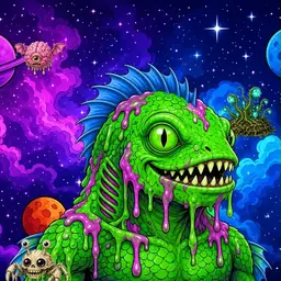 Oozlings #7953, Mutated Swamp Fish · Void Nebula