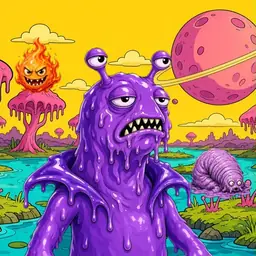 Oozlings #7968, Slug · Turquoise Swamp