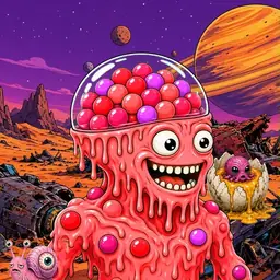Oozlings #797, Mutated Gumball Brain · Ship Junkyard