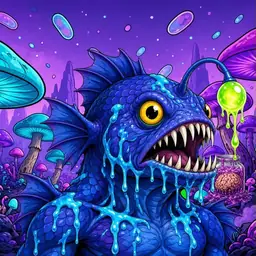 Oozlings #7971, Anglerfish · Fungus Forest