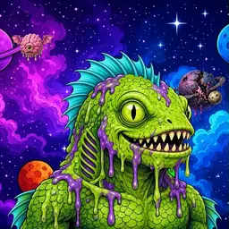 Oozlings #7979, Swamp Fish · Void Nebula