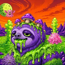 Oozlings #798, Slime Sloth · Acid Lake
