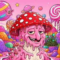 Oozlings #7992, Mushroom Head · Candy Planet