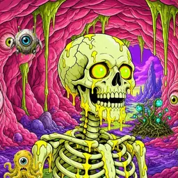 Oozlings #7999, Mutated Skull · Flesh Cave