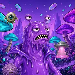 Oozlings #80, Slug · Fungus Forest