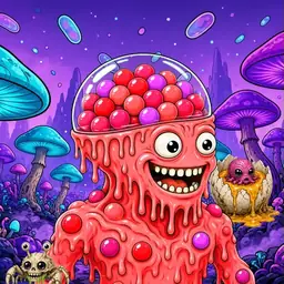 Oozlings #800, Mutated Gumball Brain · Fungus Forest
