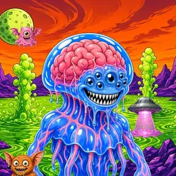 Oozlings #8008, Mutated Jellyfish Brain · Acid Lake