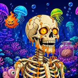 Oozlings #8009, Skull · Glow Reef