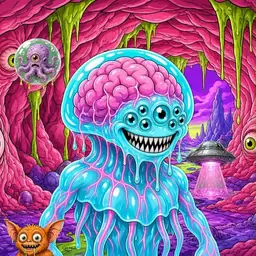 Oozlings #8011, Jellyfish Brain · Flesh Cave