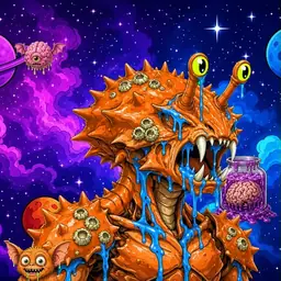 Oozlings #8012, Mutated Crab · Void Nebula