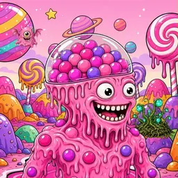Oozlings #8016, Gumball Brain · Candy Planet