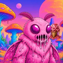 Oozlings #8017, Mutant Moth · Mushroom Desert