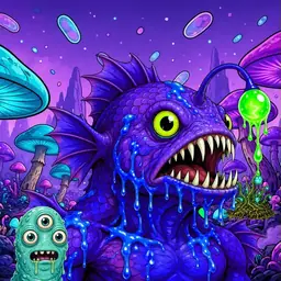 Oozlings #8020, Mutated Anglerfish · Fungus Forest