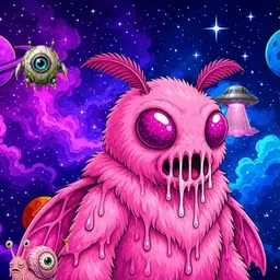 Oozlings #8021, Mutant Moth · Void Nebula