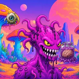 Oozlings #8022, Squid · Mushroom Desert
