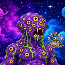 Oozlings #8024, Eyeball Cluster · Void Nebula