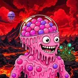 Oozlings #8025, Gumball Brain · Lava Fields
