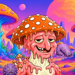 Oozlings #8026, Mutated Mushroom Head · Mushroom Desert