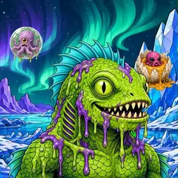 Oozlings #803, Swamp Fish · Aurora Ice