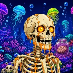 Oozlings #8031, Skull · Glow Reef
