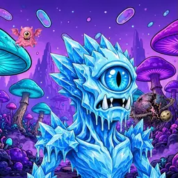 Oozlings #8037, Ice Cyclops · Fungus Forest