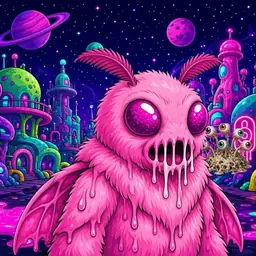 Oozlings #8038, Mutant Moth · Neon City