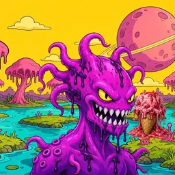 Oozlings #8043, Squid · Turquoise Swamp