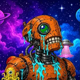 Oozlings #8053, Rusty Robot · Void Nebula