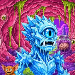 Oozlings #8057, Ice Cyclops · Flesh Cave