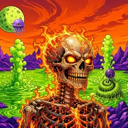 Oozlings #8064, Fire Skull · Acid Lake
