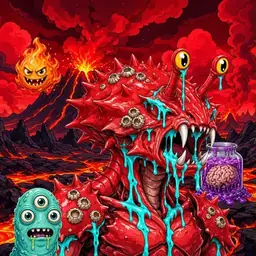 Oozlings #8066, Crab · Lava Fields