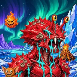 Oozlings #8067, Crab · Aurora Ice